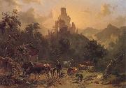 Johann Nepomuk Rauch Landscape with Ruins china oil painting reproduction